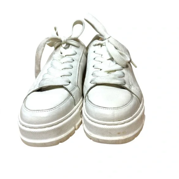 Paul Green castle platform leather cream white Sneakers 8 - Picture 7 of 10